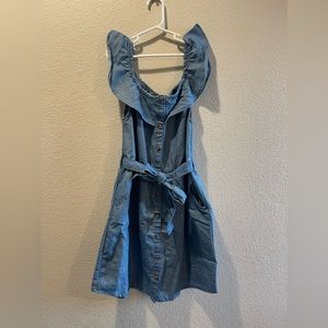 Girls blue tank top dress